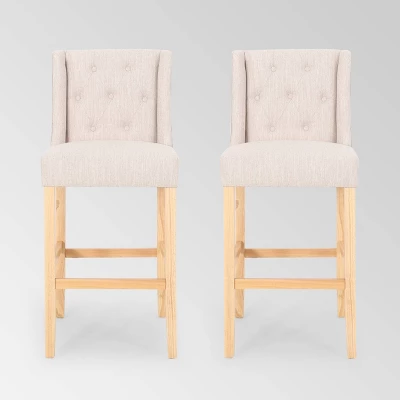 Set of 2 Lansglen Button Tufted Wingback Barstools - Christopher Knight Home Set Of 2 Lansglen Button Tufted Wingback Barstools - Christopher Knight Home -Home Furn Store GUEST db28c490 94a8 4518 bf96 a2d9a1620196