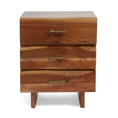 Set of 2 Terrell Handcrafted Boho Acacia Wood 3 Drawer Nightstands Dark Natural - Christopher Knight Home Set Of 2 Terrell Handcrafted Boho Acacia Wood 3 Drawer Nightstands Dark Natural - Christopher Knight Home -Home Furn Store GUEST db2c8a5f 4ada 496b bdbb 0de2766eb57b