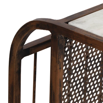 Zeyer Boho Glam Handcrafted Marble Top C-Shaped Side Table with Magazine Rack Natural White/Antique Brass - Christopher Knight Home Zeyer Boho Glam Handcrafted Marble Top C-Shaped Side Table With Magazine Rack Natural White/Antique Brass - Christopher Knight Home -Home Furn Store GUEST db7a1eae a502 4a20 ab92 50d902c1a490