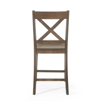 2pc Emory Farmhouse Upholstered Wood Counter Height Barstools - Christopher Knight Home 2pc Emory Farmhouse Upholstered Wood Counter Height Barstools - Christopher Knight Home -Home Furn Store GUEST dbd0f3df 94fb 4707 8ac4 d2a81500bfb7