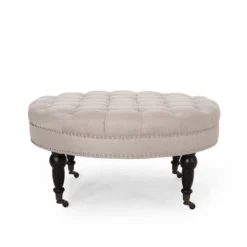 Cimarron Contemporary Round Ottoman With Rolling Casters - Christopher Knight Home 10 Cimarron Contemporary Round Ottoman With Rolling Casters - Christopher Knight Home -Home Furn Store GUEST dbe5a222 24a6 4542 9788 2b6f4e33302b