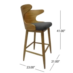 Set Of 2 Kamryn Mid Century Modern Barstool - Christopher Knight Home -Home Furn Store GUEST de2b2fe5 1158 491d 97e8 3fe96a18bdaa