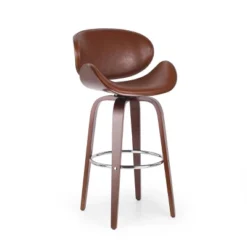 Jakin Mid-Century Modern Upholstered Swivel Barstool - Christopher Knight Home -Home Furn Store GUEST de6cd770 cb5c 49ec a3bf 8c0bbaa2ebb7