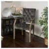 Saltillo New Velvet Arm Dining Chair - Charcoal - Christopher Knight Home -Home Furn Store GUEST df23fd00 1545 4a52 b617 10329f380d4a