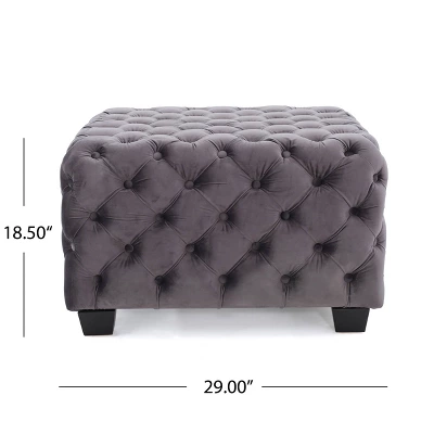 Jaymee New Velvet Ottoman - Christopher Knight Home Jaymee New Velvet Ottoman - Christopher Knight Home -Home Furn Store GUEST df244561 8acc 41c6 8f71 cc6b50aeca4b