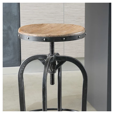 Farmdale Industrial Adjustable Swivel Barstool Natural Antique Black – Christopher Knight Home Farmdale Industrial Adjustable Swivel Barstool Natural Antique Black – Christopher Knight Home -Home Furn Store GUEST e04801fb aadb 4d3a b848 13a2f8a67ba8