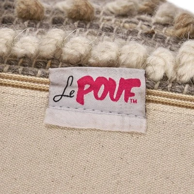 Bonita Large Contemporary Wool and Cotton Pouf Ottoman White/Beige - Christopher Knight Home Bonita Large Contemporary Wool And Cotton Pouf Ottoman White/Beige - Christopher Knight Home -Home Furn Store GUEST e086423e 1715 4cb8 8860 b82d558aeaba