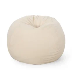 5' Newalla Modern Shearling Bean Bag - Christopher Knight Home -Home Furn Store GUEST e1f008ef 60e4 4707 a07f 04466e908e6f