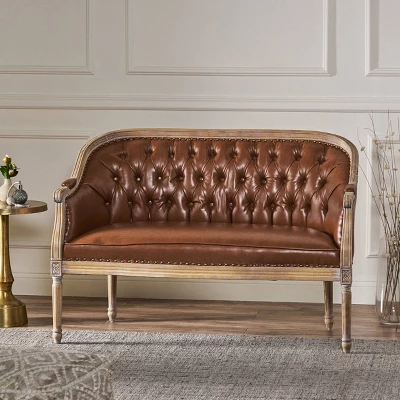 Faye Traditional Tufted Upholstered Loveseat - Christopher Knight Home Faye Traditional Tufted Upholstered Loveseat - Christopher Knight Home -Home Furn Store GUEST e23c0ba4 b32e 4c1a 96fe 5521c4a789cc