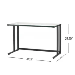 Eghan Glass Computer Desk Black - Christopher Knight Home -Home Furn Store GUEST e41dde95 a078 4a59 b55b 7b4f45b35582