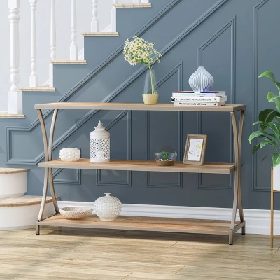 Kimball Modern Industrial Console Table Natural - Christopher Knight Home Kimball Modern Industrial Console Table Natural - Christopher Knight Home -Home Furn Store GUEST e48cde54 8e76 4593 991e b013480c2119