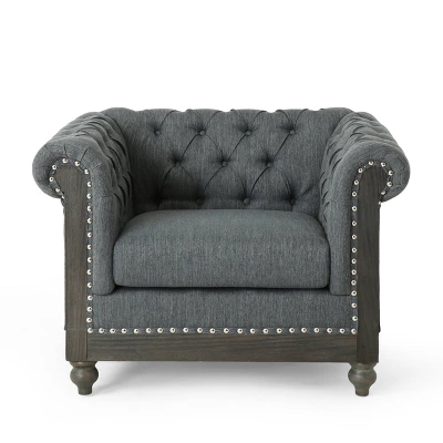 Castalia Chesterfield Tufted Fabric Club Chair with Nailhead Trim - Christopher Knight Home Castalia Chesterfield Tufted Fabric Club Chair With Nailhead Trim - Christopher Knight Home -Home Furn Store GUEST e613e182 9327 4a78 b82b 21b018b07f33