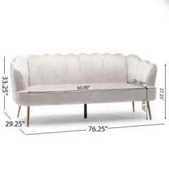 Reitz Modern Glam Velvet Channel Stitch 3 Seater Shell Sofa - Christopher Knight Home 9 Reitz Modern Glam Velvet Channel Stitch 3 Seater Shell Sofa - Christopher Knight Home -Home Furn Store GUEST e64c0c3e cef8 4fba a2ee 582c4f1d253a