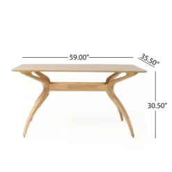 Salli Rectangular Dining Table - Natural Oak - Christopher Knight Home -Home Furn Store GUEST e675d693 42ce 4351 a980 b4dc58cb98e2