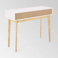 Pickford Mid-Century Modern 2 Drawer Console Table Matte White - Christopher Knight Home -Home Furn Store GUEST e7aee704 cdfa 44cb 9e35 9549f54e049f