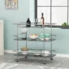 Bridger Modern 3 Tier Bar Cart With Glass Shelving Silver/Black - Christopher Knight Home 1 Bridger Modern 3 Tier Bar Cart With Glass Shelving Silver/Black - Christopher Knight Home -Home Furn Store GUEST e9296df4 7e28 4651 84bc 1010081dd609