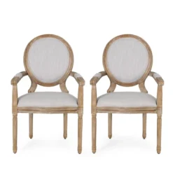 Set Of 2 Judith French Country Wood Upholstered Dining Chairs - Christopher Knight Home -Home Furn Store GUEST ea798082 eb16 4162 a758 dd1e51835016
