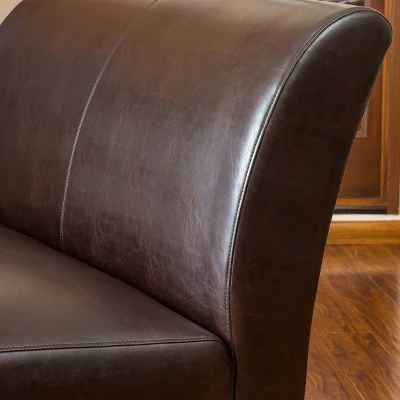 Darcy Bonded Leather Loveseat Brown - Christopher Knight Home Darcy Bonded Leather Loveseat Brown - Christopher Knight Home -Home Furn Store GUEST eae722e3 fc53 4994 b4f6 0162f0684876
