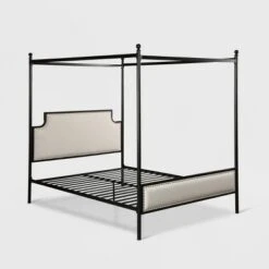 Queen Beechmont Iron Canopy Upholstered Bed - Christopher Knight Home -Home Furn Store GUEST eb0c1dea 5ac0 4549 88b4 2c7313c74ea5