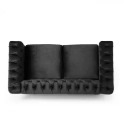 Brinkhaven Modern Glam Tufted Velvet Loveseat With Nailhead Trim - Christopher Knight Home -Home Furn Store GUEST eca0083e 5ef9 4c65 8bae c89aa70087b7