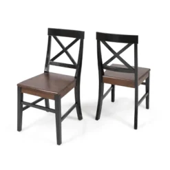 Set Of 2 Roshan Farmhouse Acacia Dining Chair - Christopher Knight Home -Home Furn Store GUEST ecaa096f 8405 4ef8 994b aa8ad0d1ce31