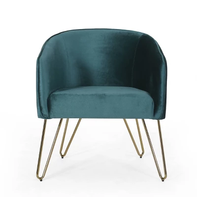 Grelton Modern Glam Velvet Club Chair with Hairpin Legs - Christopher Knight Home Grelton Modern Glam Velvet Club Chair With Hairpin Legs - Christopher Knight Home -Home Furn Store GUEST ecc4b2eb 7bce 4df9 9435 e7f35e861986
