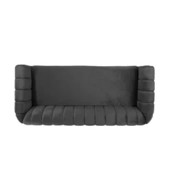 Richland Modern Glam Velvet Channel Stitch 3 Seater Sofa - Christopher Knight Home -Home Furn Store GUEST ed8db3f2 d62a 445d b8d1 dfa6b5b12758