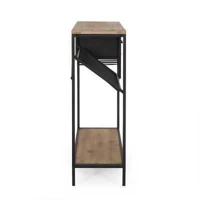 Boster Boho Industrial 8 Bottle Wine Rack Console Table with Storage Natural/Black - Christopher Knight Home Boster Boho Industrial 8 Bottle Wine Rack Console Table With Storage Natural/Black - Christopher Knight Home -Home Furn Store GUEST eda9a973 74d4 475f bff8 845bd19e98a6