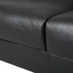 Brockbank Modern Faux Leather 3 Seater Sofa With Pillows - Christopher Knight Home -Home Furn Store GUEST ef4118e7 a031 41bb 95ab 3f29a87f4d54