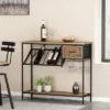 Boster Boho Industrial 8 Bottle Wine Rack Console Table With Storage Natural/Black - Christopher Knight Home -Home Furn Store GUEST ef9979cc d454 4574 89c4 9598e8cdcafb