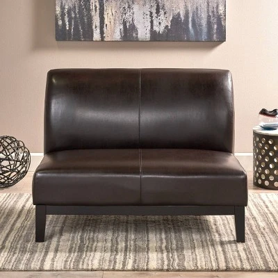Darcy Bonded Leather Loveseat Brown - Christopher Knight Home Darcy Bonded Leather Loveseat Brown - Christopher Knight Home -Home Furn Store GUEST f108e78f 0bfb 4c3a 98f3 9906f9b978d4