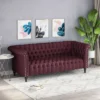 Barneyville Traditional Chesterfield Sofa Wine - Christopher Knight Home 1 Barneyville Traditional Chesterfield Sofa Wine - Christopher Knight Home -Home Furn Store GUEST f208eadc 5a5b 4569 9b35 87ed776c6f58