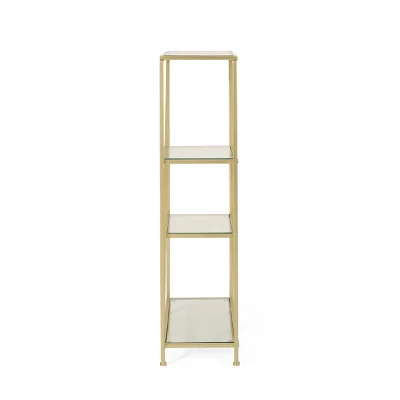 Kokesh Modern Glam Tempered Glass 3 Shelf Asymmetrical Bookcase Gold - Christopher Knight Home Kokesh Modern Glam Tempered Glass 3 Shelf Asymmetrical Bookcase Gold - Christopher Knight Home -Home Furn Store GUEST f3e28e47 93bc 4ff3 a19b b31d13a6b52e