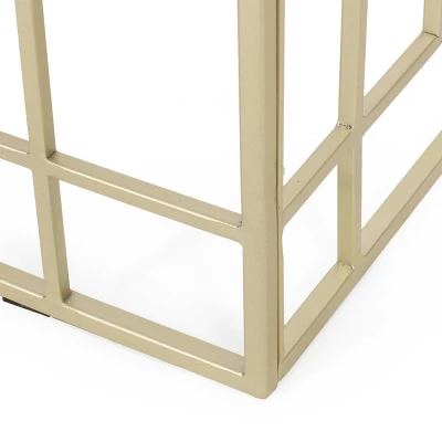 Depue Modern Glam Geometric Console Table Gold/White - Christopher Knight Home Depue Modern Glam Geometric Console Table Gold/White - Christopher Knight Home -Home Furn Store GUEST f7cf67e0 3418 4251 afdf 0c1c5d867b36