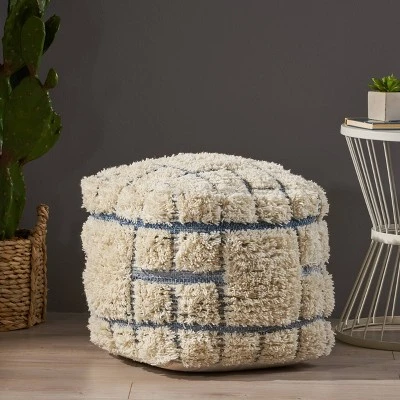 Allegra Boho Pouf Blue/White - Christopher Knight Home Allegra Boho Pouf Blue/White - Christopher Knight Home -Home Furn Store GUEST f82787f4 72e9 4aaf 8f3c d809c393ea85