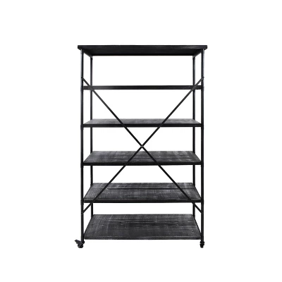 68" Farrells Industrial 5 Shelf Bookcase Gray - Christopher Knight Home 68" Farrells Industrial 5 Shelf Bookcase Gray - Christopher Knight Home -Home Furn Store GUEST f98c2c2e 89bf 4eed b8c9 1ca9d449270e