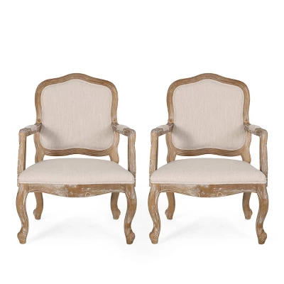 Set of 2 Andrea French Country Wood Upholstered Dining Armchairs - Christopher Knight Home Set Of 2 Andrea French Country Wood Upholstered Dining Armchairs - Christopher Knight Home -Home Furn Store GUEST fbb31e6e 667c 4058 8270 690788356cc3
