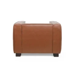 Goyette Contemporary Faux Leather Club Chair Cognac Brown/Dark Walnut - Christopher Knight Home -Home Furn Store GUEST fd0838e8 0078 45ca af9c 3edd9263d2ff