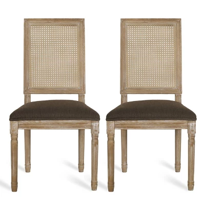 Set of 2 Regina French Country Wood and Cane Upholstered Dining Chairs - Christopher Knight Home Set Of 2 Regina French Country Wood And Cane Upholstered Dining Chairs - Christopher Knight Home -Home Furn Store GUEST fd0c30e9 6676 4050 90c1 5aba0e9c0eec