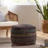 Cube Madrid Boho Handcrafted Fabric Pouf Black - Christopher Knight Home -Home Furn Store GUEST fe45ba7c 24d8 4994 8e67 f2e253267cc5