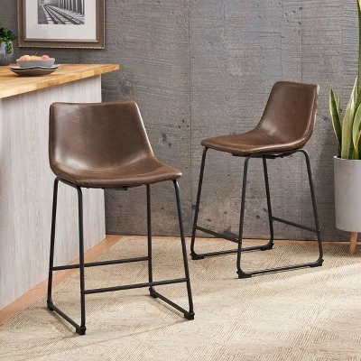 Set of 2 Cedric Counter Height Barstool Vintage Brown - Christopher Knight Home Set Of 2 Cedric Counter Height Barstool Vintage Brown - Christopher Knight Home -Home Furn Store GUEST fedb947f 0337 46cf ace8 83c55934180a